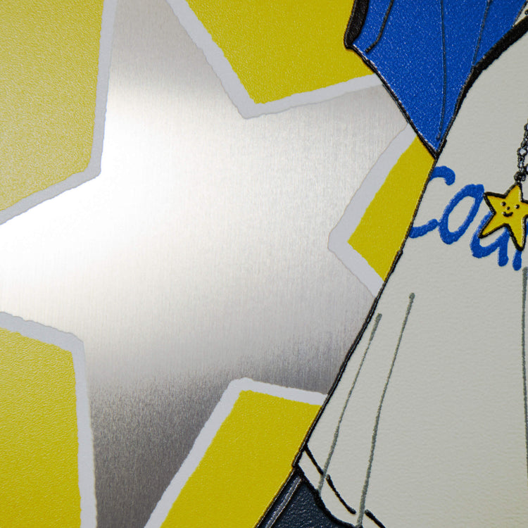 ぶたさんと女の子 ピース (半袖)