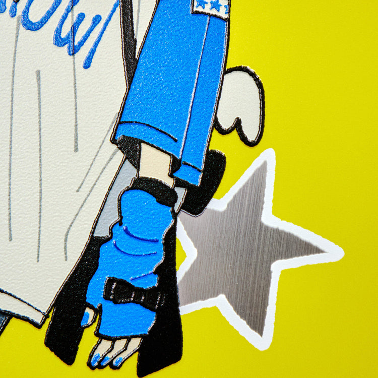 ぶたさんと女の子 ピース (半袖)