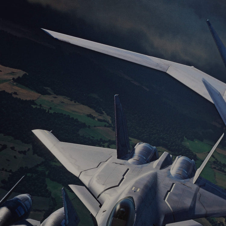 【ACE COMBAT】 Echelon Formation Metal Canvas Art
