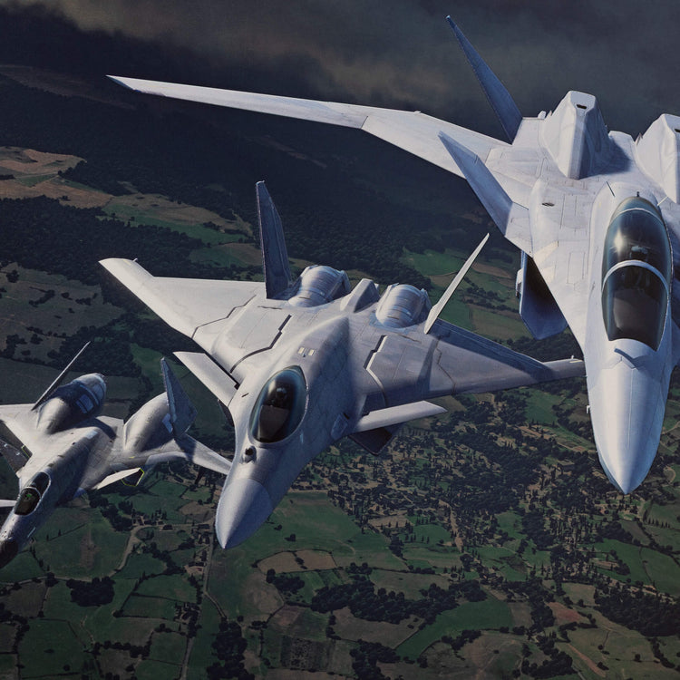 【ACE COMBAT】 Echelon Formation Metal Canvas Art