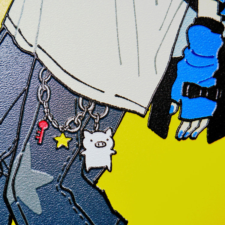 ぶたさんと女の子 ピース (半袖) - Small Edition