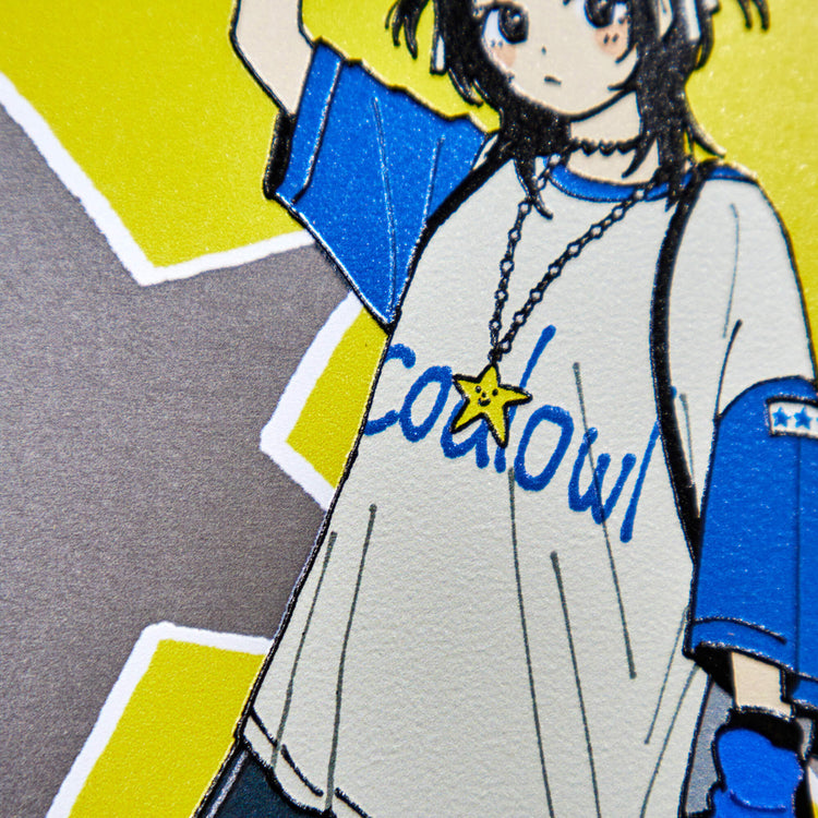 ぶたさんと女の子 ピース (半袖) - Small Edition