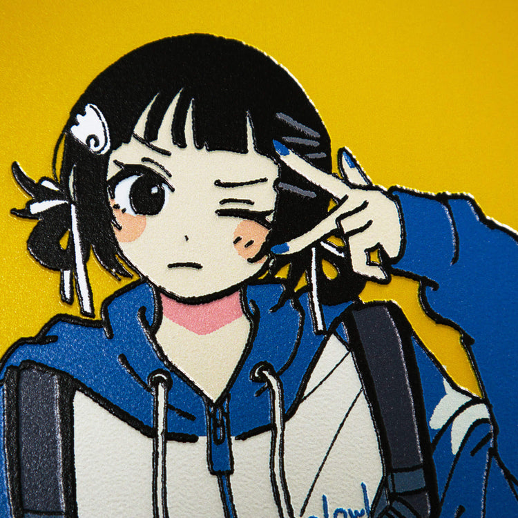 ぶたさんと女の子 ピース（長袖）