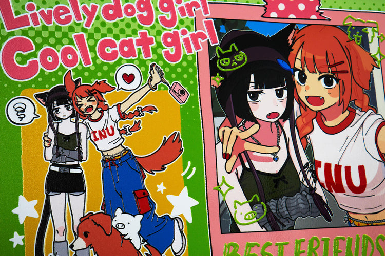 Lively dog & Cool cat
