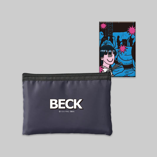 BECK メッシュポーチ＋缶バッジ　セット（illustration：FACE）