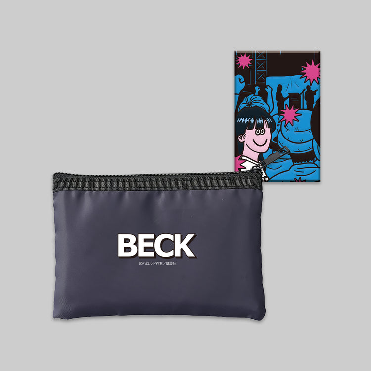 BECK メッシュポーチ＋缶バッジ　セット（illustration：FACE）