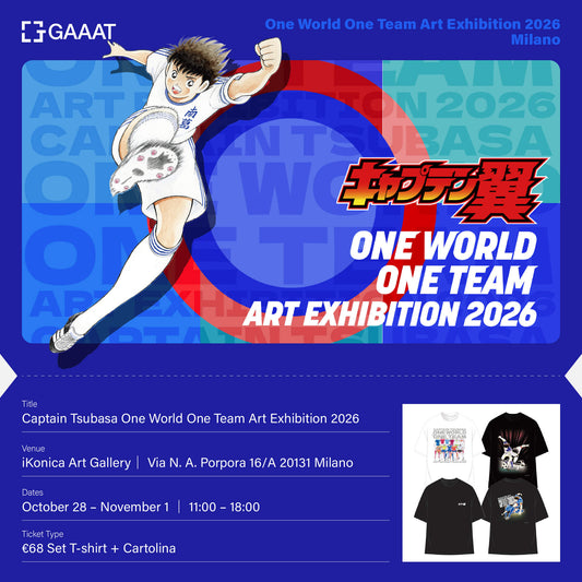 Captain Tsubasa — Exhibition | Milano Ticket + T-shirt & Postcard Set