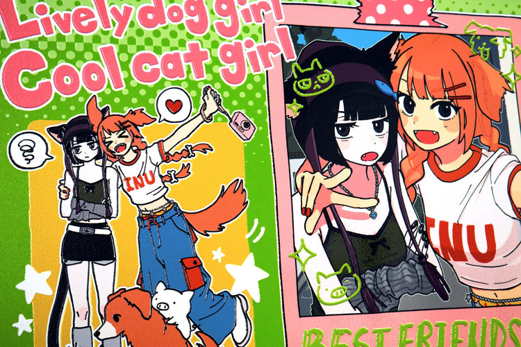 Lively dog & Cool cat