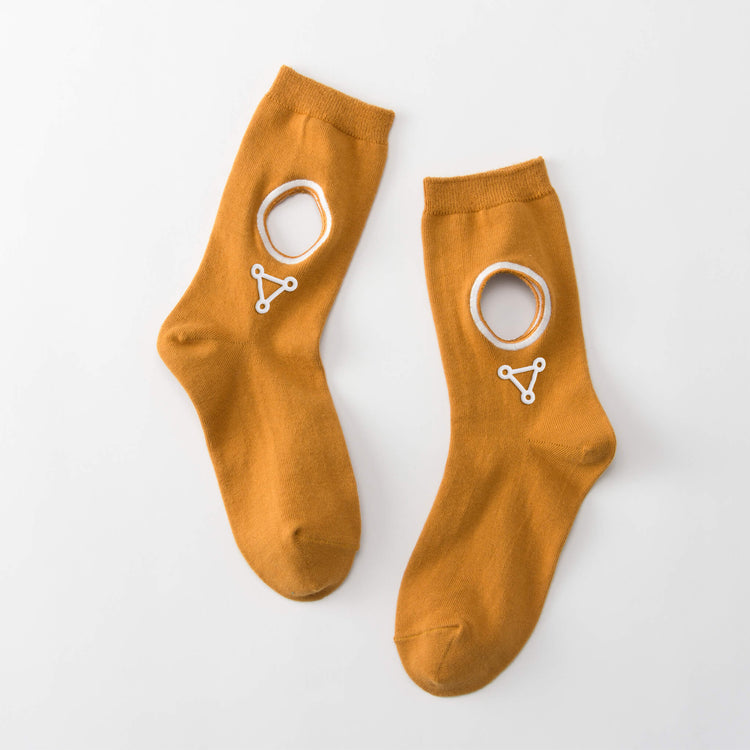 Kaiba Circle cutout socks